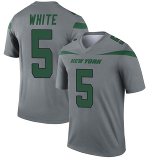 Legend Mike White Youth New York Jets Inverted Jersey - Gray
