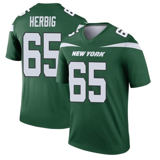 Legend Nate Herbig Men's New York Jets Gotham Player Jersey - Green