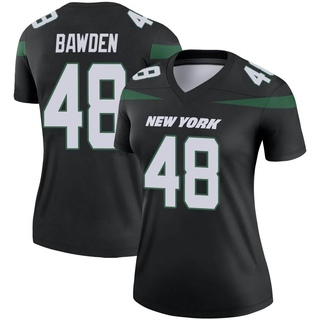 Legend Nick Bawden Women's New York Jets Stealth Color Rush Jersey - Black