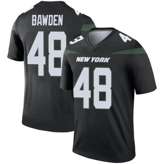 Legend Nick Bawden Youth New York Jets Stealth Color Rush Jersey - Black