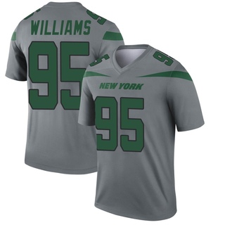 Legend Quinnen Williams Men's New York Jets Inverted Jersey - Gray