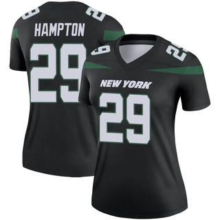 Legend Saquan Hampton Women's New York Jets Stealth Color Rush Jersey - Black