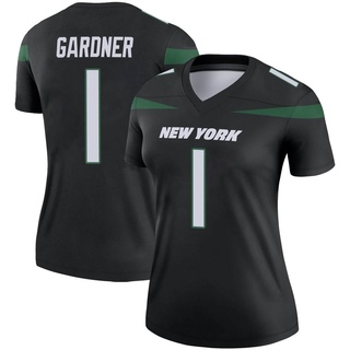 Legend Sauce Gardner Women's New York Jets Stealth Color Rush Jersey - Black