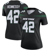 Legend Thomas Hennessy Women's New York Jets Stealth Color Rush Jersey - Black