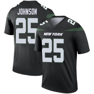 Legend Ty Johnson Men's New York Jets Stealth Color Rush Jersey - Black