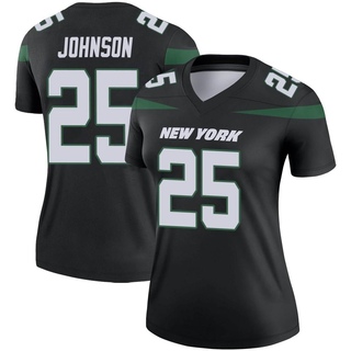 Legend Ty Johnson Women's New York Jets Stealth Color Rush Jersey - Black