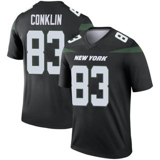 Legend Tyler Conklin Men's New York Jets Stealth Color Rush Jersey - Black