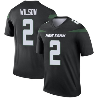 Legend Zach Wilson Men's New York Jets Stealth Color Rush Jersey - Black