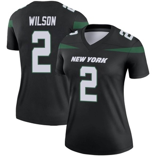 Legend Zach Wilson Women's New York Jets Stealth Color Rush Jersey - Black