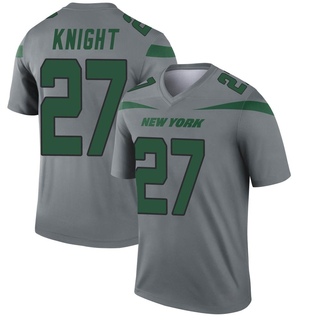 Legend Zonovan Knight Men's New York Jets Inverted Jersey - Gray