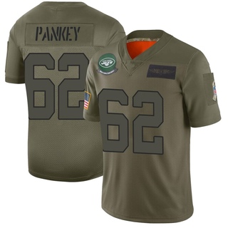 Limited Adam Pankey Men's New York Jets 2019 Salute to Service Jersey - Camo