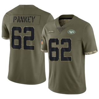 Limited Adam Pankey Men's New York Jets 2022 Salute To Service Jersey - Olive
