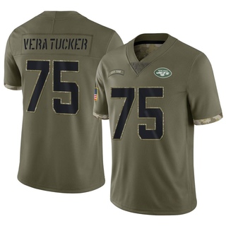 Limited Alijah Vera-Tucker Men's New York Jets 2022 Salute To Service Jersey - Olive