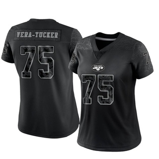 Limited Alijah Vera-Tucker Women's New York Jets Reflective Jersey - Black