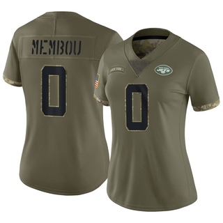 Limited Armand Membou Women's New York Jets 2022 Salute To Service Jersey - Olive
