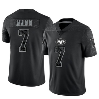 Limited Braden Mann Men's New York Jets Reflective Jersey - Black