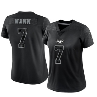 Limited Braden Mann Women's New York Jets Reflective Jersey - Black