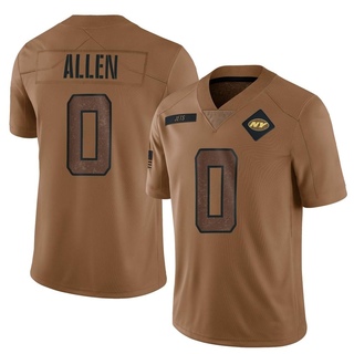 Limited Braelon Allen Men's New York Jets 2023 Salute To Service Jersey - Brown