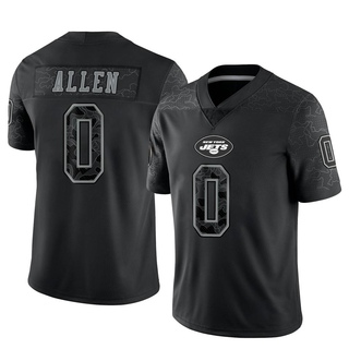 Limited Braelon Allen Men's New York Jets Reflective Jersey - Black