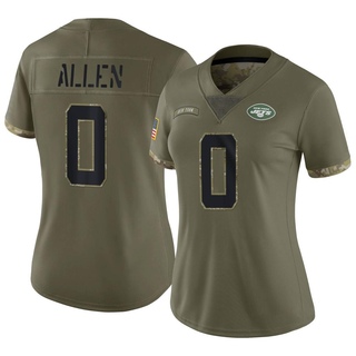 Limited Braelon Allen Women's New York Jets 2022 Salute To Service Jersey - Olive