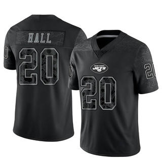 Limited Breece Hall Men's New York Jets Reflective Jersey - Black
