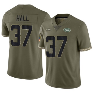 Limited Bryce Hall Youth New York Jets 2022 Salute To Service Jersey - Olive