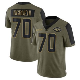 Limited Cedric Ogbuehi Youth New York Jets 2021 Salute To Service Jersey - Olive