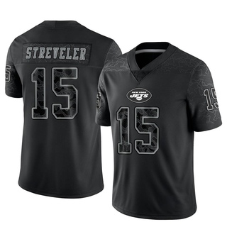 Limited Chris Streveler Men's New York Jets Reflective Jersey - Black