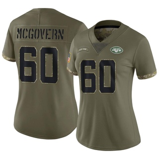 Limited Connor McGovern Women's New York Jets 2022 Salute To Service Jersey - Olive