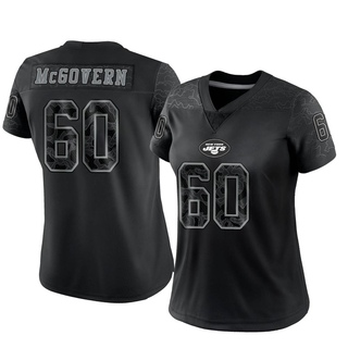 Limited Connor McGovern Women's New York Jets Reflective Jersey - Black