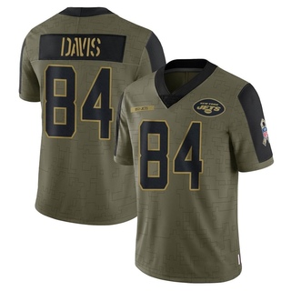 Limited Corey Davis Men's New York Jets 2021 Salute To Service Jersey - Olive