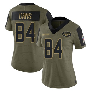 Limited Corey Davis Women's New York Jets 2021 Salute To Service Jersey - Olive