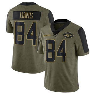 Limited Corey Davis Youth New York Jets 2021 Salute To Service Jersey - Olive
