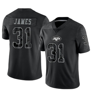 Limited Craig James Men's New York Jets Reflective Jersey - Black