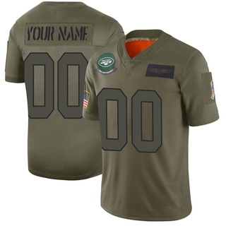 Limited Custom Men's New York Jets 2019 Salute to Service Jersey - Camo