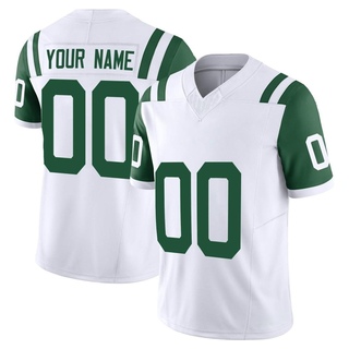 Limited Custom Youth New York Jets Classic Alternate Vapor F.U.S.E. Jersey - White