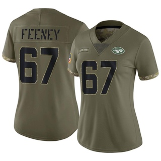 Limited Dan Feeney Women's New York Jets 2022 Salute To Service Jersey - Olive