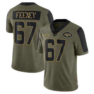 Limited Dan Feeney Youth New York Jets 2021 Salute To Service Jersey - Olive