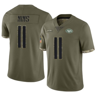 Limited Denzel Mims Men's New York Jets 2022 Salute To Service Jersey - Olive