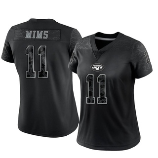 Limited Denzel Mims Women's New York Jets Reflective Jersey - Black