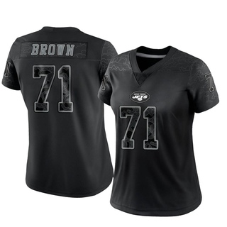 Limited Duane Brown Women's New York Jets Reflective Jersey - Black
