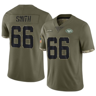 Limited Eric Smith Men's New York Jets 2022 Salute To Service Jersey - Olive