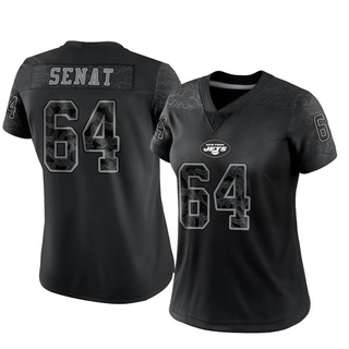 Limited Greg Senat Women's New York Jets Reflective Jersey - Black