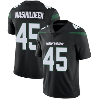 Limited Hamsah Nasirildeen Men's New York Jets Stealth Vapor Jersey - Black