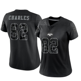 Limited Irvin Charles Women's New York Jets Reflective Jersey - Black