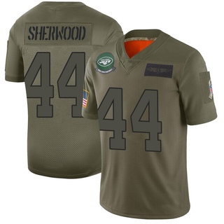 Limited Jamien Sherwood Men's New York Jets 2019 Salute to Service Jersey - Camo