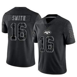 Limited Jeff Smith Men's New York Jets Reflective Jersey - Black