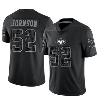 Limited Jermaine Johnson Men's New York Jets Reflective Jersey - Black