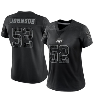 Limited Jermaine Johnson Women's New York Jets Reflective Jersey - Black
