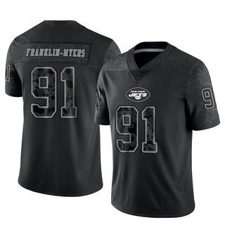 Limited John Franklin-Myers Men's New York Jets Reflective Jersey - Black